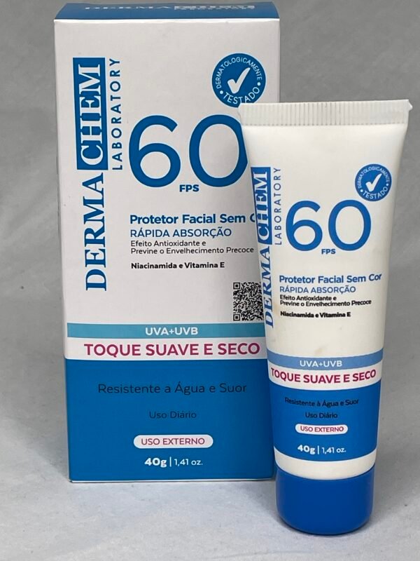 Protetor Facial Solar Dermachem FPs 60  sem cor 40gr - Image 2