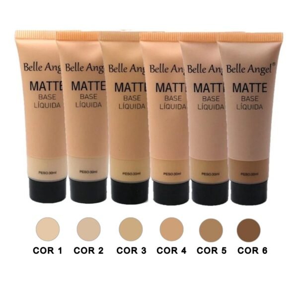 Base Líquida Facial Efeito Mate  Belle Angel 6 Opções De Tons - B110 - Image 6