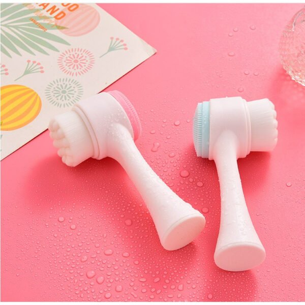 Escova Limpeza Facial Manual 2 em 1 para SkinCare Esfoliante Massageador - Image 2