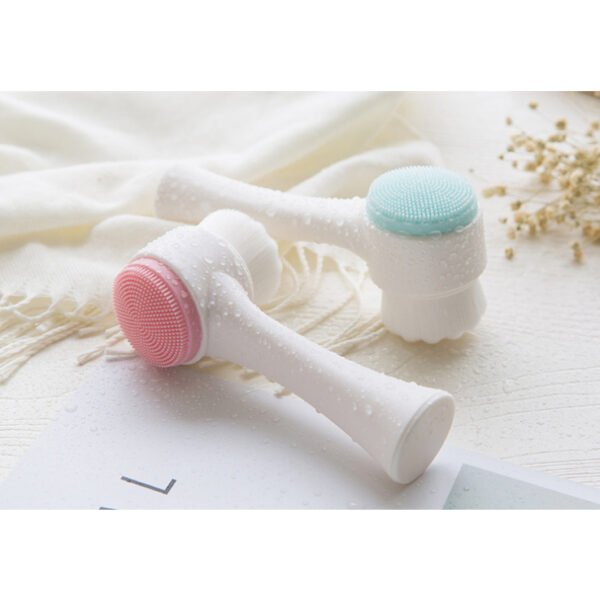 Escova Limpeza Facial Manual 2 em 1 para SkinCare Esfoliante Massageador - Image 3