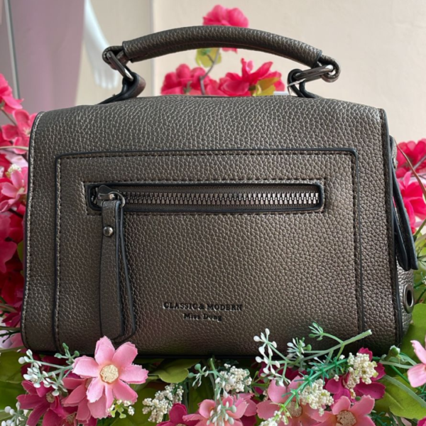 Bolsa Feminina Peq. Alça Mão e Transversal Miss Dong -100%Poliuretano Luxo e simplicidade