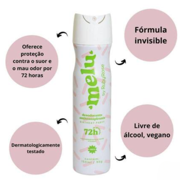 Desodorante Antitranspirante Melu by Ruby Rose 150ml - Image 3