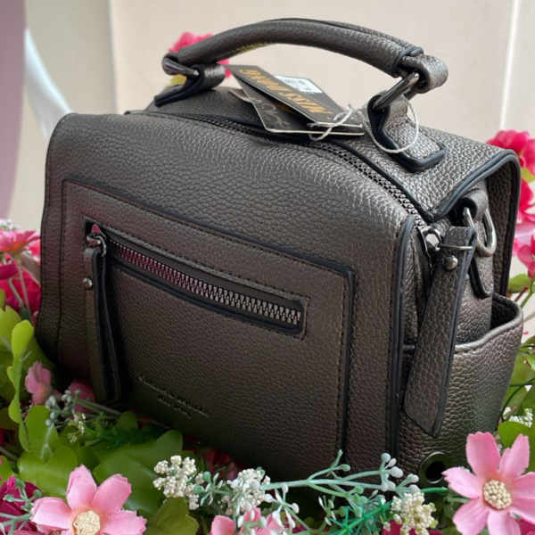 Bolsa Feminina Peq. Alça Mão e Transversal Miss Dong -100%Poliuretano Luxo e simplicidade - Image 2