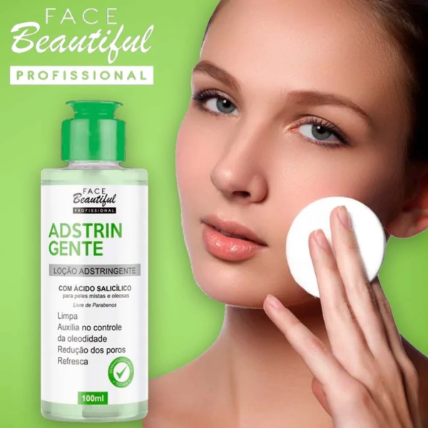 Adstringente Loção Facial Face Beautiful 100ml - com Acido Salicilico para peles mistas e oleosas - Image 2