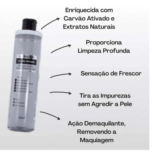 Agua Micelar Max Love 300ml - Carvão Ativado - Image 4