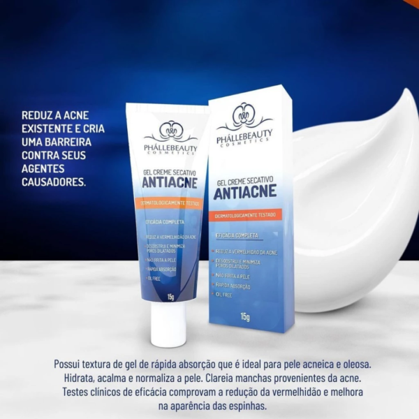 Gel Creme Secativo Antiacne Phállebeauty 15gr - Image 2