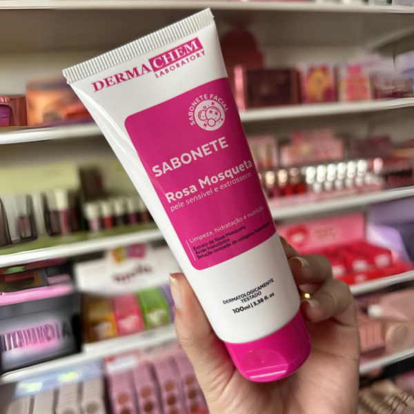 Sabonete Liquido DERMACHEN Rosa Mosqueta Pele Sensivel Extraseca 100ml