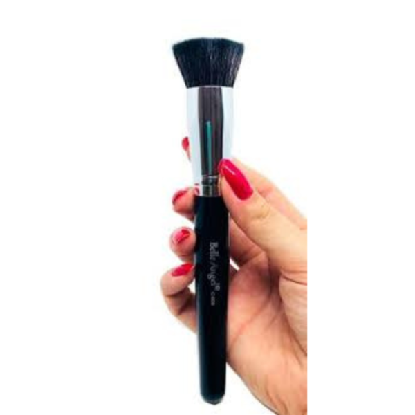 Pincel Profissional Kabuki Reto  para Pó Belle Angel C009 - Linha classic - Image 3