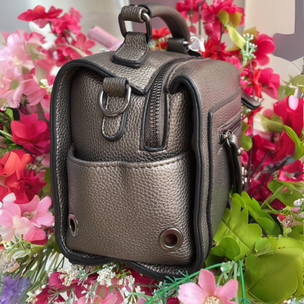 Bolsa Feminina Peq. Alça Mão e Transversal Miss Dong -100%Poliuretano Luxo e simplicidade - Image 5