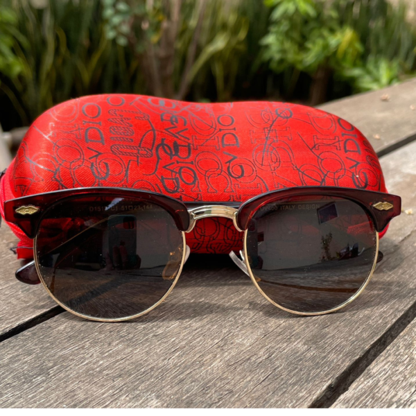 Óculo de Sol Feminino Redondo Estilo Classico Peq Lentes Marron