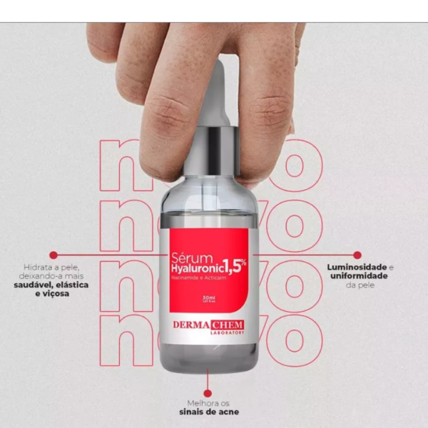 Sérum Facial Ácido Hialurônico Melhora Sinais Acne Hidrata Momento de aplicação Dia/Noite Tipo de pele Todo tipo de pele - Image 4