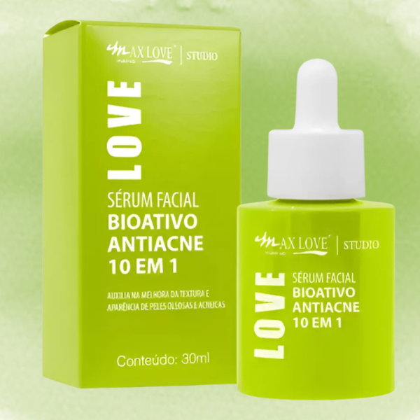 Serum Facial Bioativo Antiacne 10 em 1 Max Love 30ml
