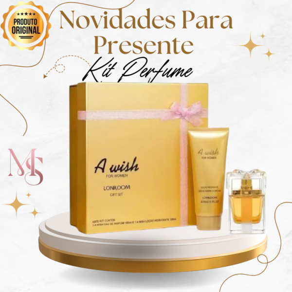 Perfume Importado Feminino Kit A Wish EAU PARFUM 100ml + Loção Hidratante a Wish 150ml Lonkoom - Original - Image 2