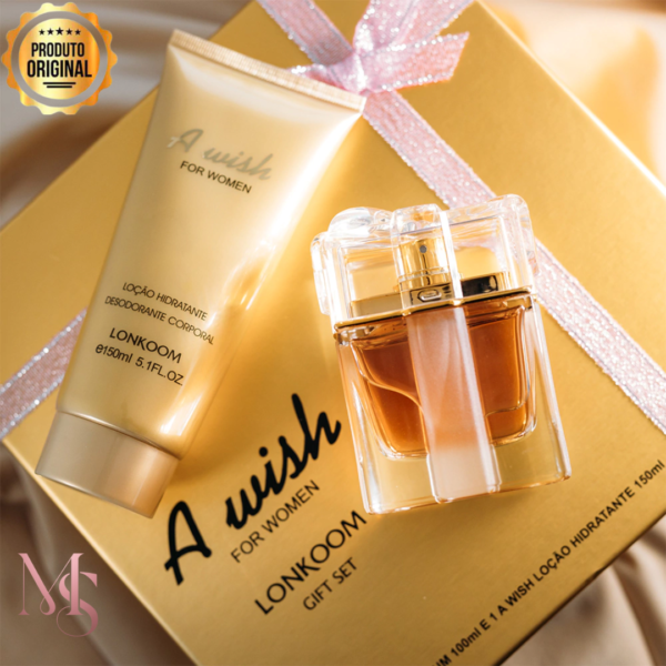 Perfume Importado Feminino Kit A Wish EAU PARFUM 100ml + Loção Hidratante a Wish 150ml Lonkoom - Original - Image 5